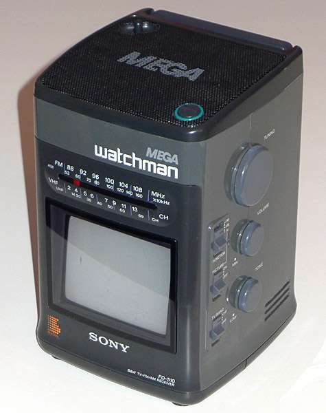 VINTAGE SONY WATCHMAN FD-510 PORTABLE TV AM/FM RADIO | eBay